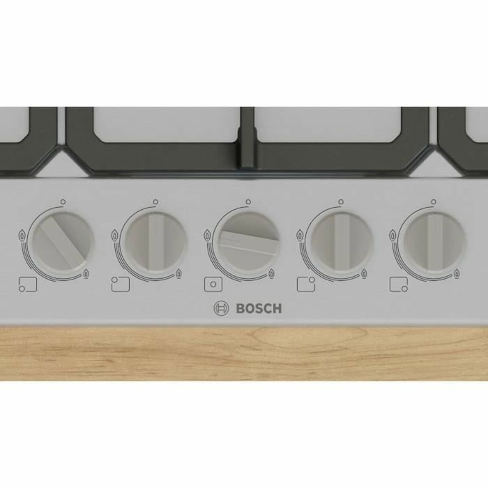 Bosch Table de cuisson à gaz Série 4 PGQ7B5K90, 5 foyers, Inox