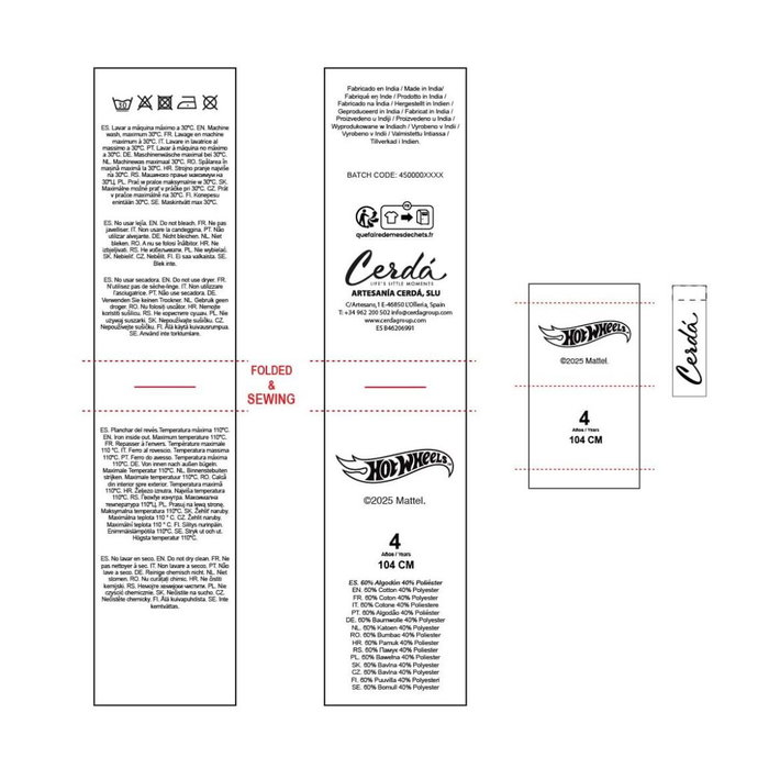 Sweat-shirt Enfant Hot Wheels Rouge foncé