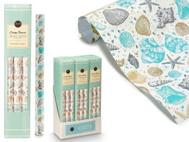 Acorde Lot de 3 Feuilles Parfumées Océan Motif Marin 8,3x2,5x43 cm (Set de 24)