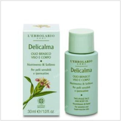 L´ERBOLARIO DELICALMA huile biphasée visage et corps 30ml L´ERBOLARIO DELICALMA huile biphasée visage et corps 30ml