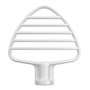 Kitchenaid 5KSMPB5W Batteur pour Pâte Blanc avec Revêtement en Aluminium pour Mélange Uniforme - Compatible Batteurs Amasseurs Moyens à Tête Inclinable