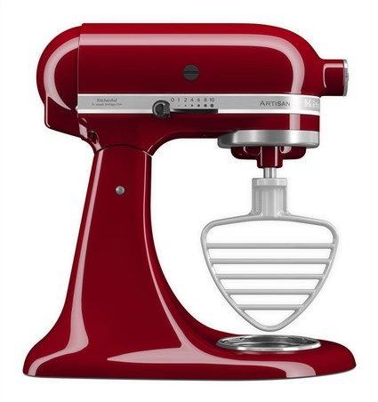Kitchenaid 5KSMPB5W Batteur pour Pâte Blanc avec Revêtement en Aluminium pour Mélange Uniforme - Compatible Batteurs Amasseurs Moyens à Tête Inclinable