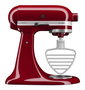Kitchenaid 5KSMPB5W Batteur pour Pâte Blanc avec Revêtement en Aluminium pour Mélange Uniforme - Compatible Batteurs Amasseurs Moyens à Tête Inclinable