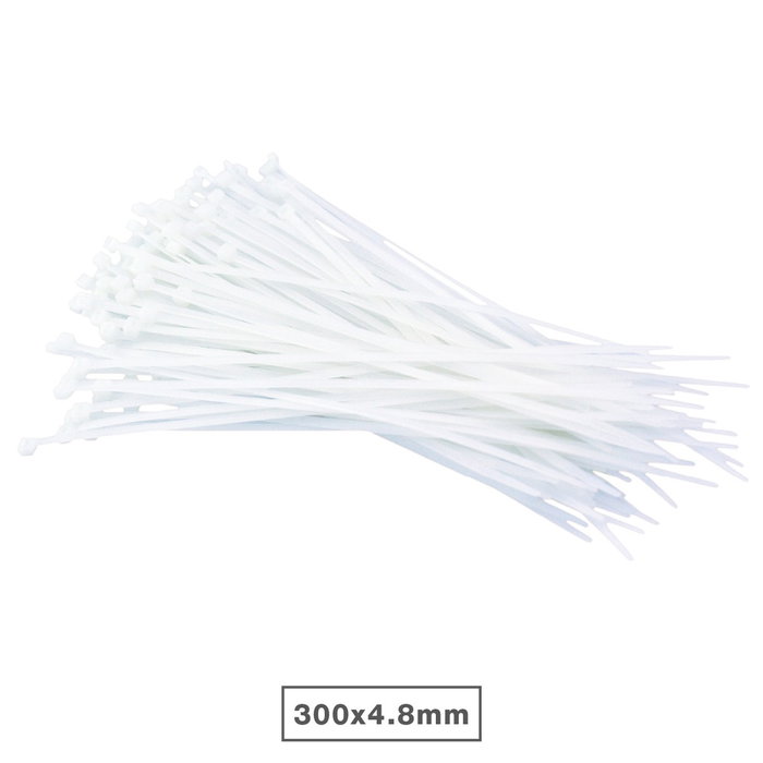 Hantums Sac de 100 colliers de serrage 100% nylon 300x4,8mm Natural Hantums Sac de 100 colliers de serrage 100% nylon 300x4,8mm Natural