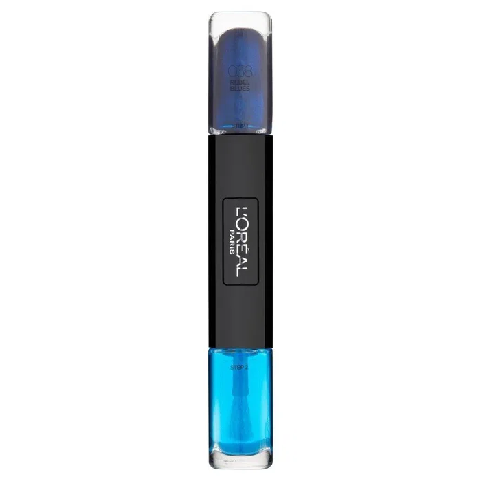 L'Oréal Paris Infallible Vernis à ongles 2-en-1 Blues rebelle (038), 2 x 5 ml L'Oréal Paris Infallible Vernis à ongles 2-en-1 Blues rebelle (038), 2 x 5 ml