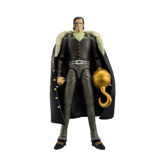 BANDAI Figurine Anime Heroes - One Piece - Sir Crocodile Articulée 17cm avec Cape et Crochet Détailé - Licence Officielle