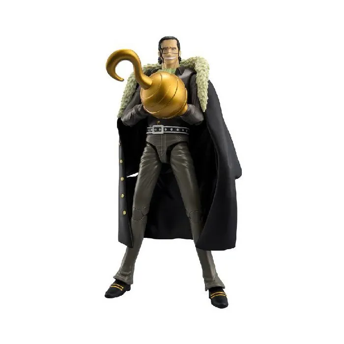BANDAI Figurine Anime Heroes - One Piece - Sir Crocodile Articulée 17cm avec Cape et Crochet Détailé - Licence Officielle