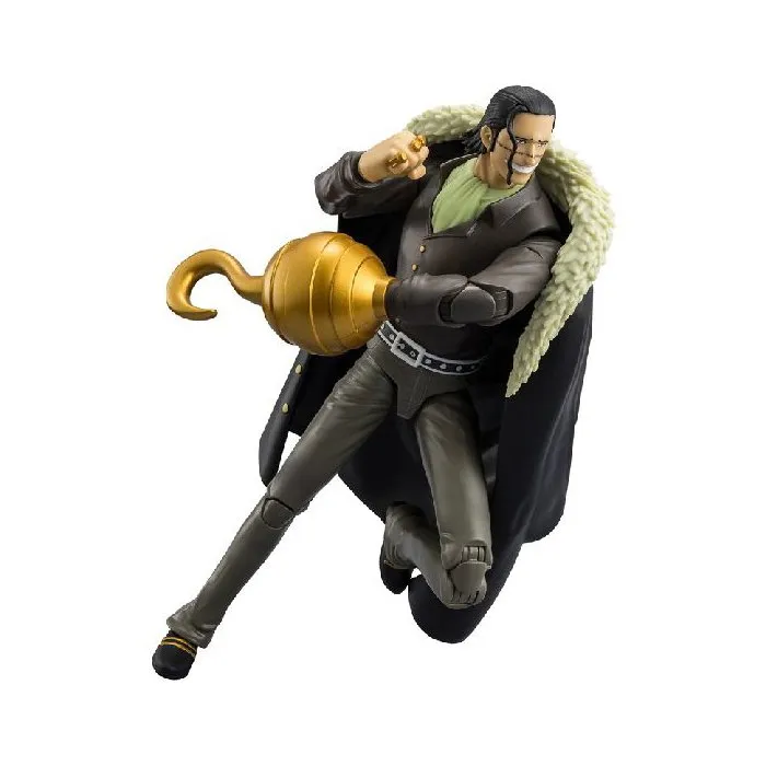 BANDAI Figurine Anime Heroes - One Piece - Sir Crocodile Articulée 17cm avec Cape et Crochet Détailé - Licence Officielle