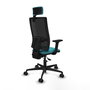 Piqueras Y Crespo Bormate Chaise de Bureau Turquoise et Noir avec Mécanisme Asynchrone