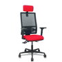 Piqueras Y Crespo Bormate Chaise de bureau Rouge et Noir avec mécanisme Asincro et bras 2D