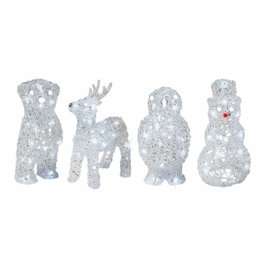 Lumineo Figurines LED en acrylique pour extérieur, modèles d'animaux assortis