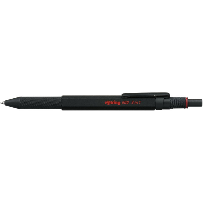 rotring 600 Multipen 3in1 noir porte-mine fin et stylo à bille bleu/rouge rotring 600 Multipen 3in1 noir porte-mine fin et stylo à bille bleu/rouge