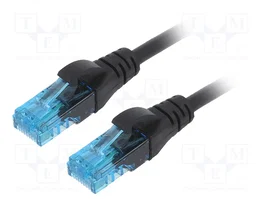 DIGITUS Câble Ethernet Patch Cord Cat 5e U/UTP 0,25m Noir
