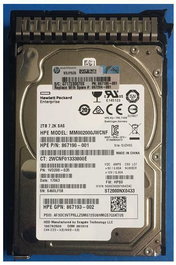 Hewlett Packard Enterprise Disque dur HDD interne 2 To (2000 GB) 2.5" 7200 RPM pour serveur et stockage - Disque de qualification