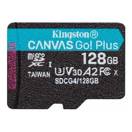 Kingston Canvas Go! Plus 128 Go microSDXC Carte Mémoire A2 V30 U3 200MB/s