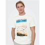 Maillot de Corps de Sport à Manches Coupe Only & Sons Onskolton Reg Beach Blanc
