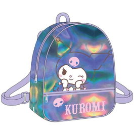 Cerdà Mochila - Sac à dos casual iridescent Hello Kitty et Kuromi pour enfant, 23 x 20 x 8 cm, violet