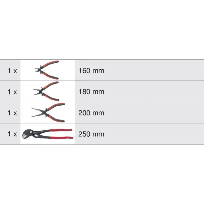 KS TOOLS 713.4014 Module de pinces en mousse pour servantes et établis - 4 pièces - Taille 1/3 - Empreinte laser - Mousse imputrescible