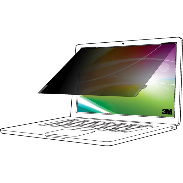 3M Filtre de confidentialité Bright Screen pour ordinateur portable 15,6 pouces, 16:9, Noir