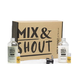 Mix & Shout Routine de Réparation Cheveux 4 pièces : Shampoing 250ml, Après-Shampoing 250ml, 2 Boosters Refresh & Renew 5ml, Orange Douce & Bergamote
