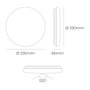Edm Applique LED circulaire de surface 18W 3CCT ø33 x 6,6 cm