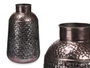 GIFTDECOR Jarrón Relieve Ancho Plata Envejecido