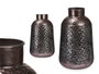 GIFTDECOR Jarrón Relieve Ancho Plata Envejecido
