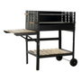 DKD Home Decor Roues de barbecue au charbon de bois Noir Naturel Métal Acier 113 x 51 x 97 cm