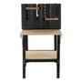 DKD Home Decor Roues de barbecue au charbon de bois Noir Naturel Métal Acier 113 x 51 x 97 cm
