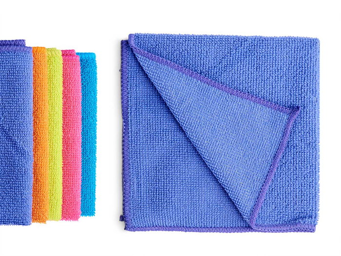 ARTE REGAL Lot de 5 lavettes en microfibre 30x30cm