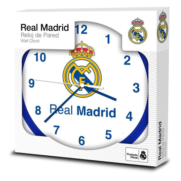Real Madrid Horloge Murale Cadran 24,5 cm Officielle - Produit Sous Licence Real Madrid Horloge Murale Cadran 24,5 cm Officielle - Produit Sous Licence