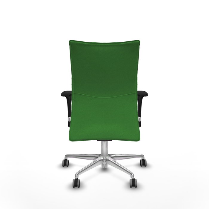 Piqueras Y Crespo Chaise de bureau Albacete confidente, mécanisme Sincro, Vert, Base aluminium, Bras 1D, Roues 65mm pour parquet Piqueras Y Crespo Chaise de bureau Albacete confidente, mécanisme Sincro, Vert, Base aluminium, Bras 1D, Roues 65mm pour parquet