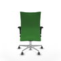 Piqueras Y Crespo Chaise de bureau Albacete confidente, mécanisme Sincro, Vert, Base aluminium, Bras 1D, Roues 65mm pour parquet