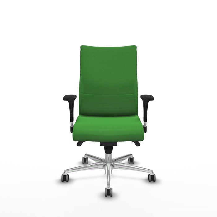Piqueras Y Crespo Chaise de bureau Albacete confidente, mécanisme Sincro, Vert, Base aluminium, Bras 1D, Roues 65mm pour parquet Piqueras Y Crespo Chaise de bureau Albacete confidente, mécanisme Sincro, Vert, Base aluminium, Bras 1D, Roues 65mm pour parquet