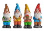 Ibergarden Nain de Jardin en Céramique 30 cm Couleurs Vives Assorties (Set de 12)