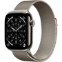 Apple Watch Series 11 GPS + Cellular - 42mm - Boîtier Titanium Naturel - Bracelet Milanese Loop Naturel
