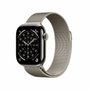 Apple Watch Series 11 GPS + Cellular - 42mm - Boîtier Natural Titanium - Bracelet Natural Milanese Loop
