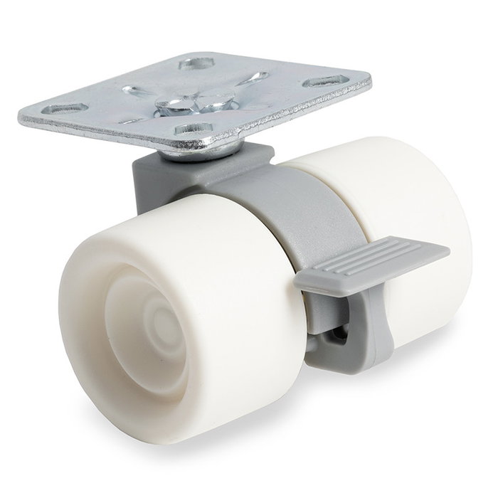 RUEDAS Roulette Tournante Ferrari A/Dob Ø38 Bl-Gr Plastique Avec Frein RUEDAS Roulette Tournante Ferrari A/Dob Ø38 Bl-Gr Plastique Avec Frein