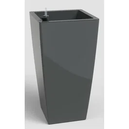 Artevasi Pot de fleurs Pisa SWS 78 BR - Plastique Gris anthracite Ø40 x H78 cm - 79 L - Intérieur/Extérieur