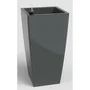 Artevasi Pot de fleurs Pisa SWS 78 BR - Plastique Gris anthracite Ø40 x H78 cm - 79 L - Intérieur/Extérieur