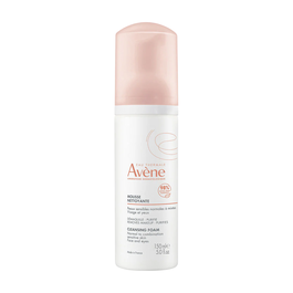 Avène - Mousse Nettoyante Démaquillante pour Peaux Sensibles et Mixtes, à l'Eau Thermale, Formule Vegan 150 ml