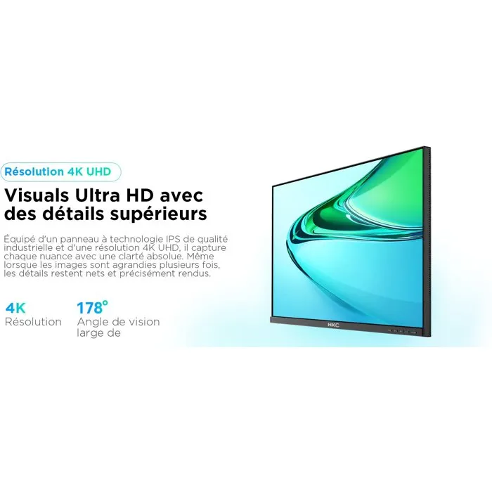 HKC B2742A Écran PC 27 pouces UHD IPS USB-C 65W