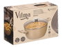 Kinvara Cacerola Induction Forgée 24 cm Beige avec Couvercle en Verre et Poignées Touch Soft (Set de 6)