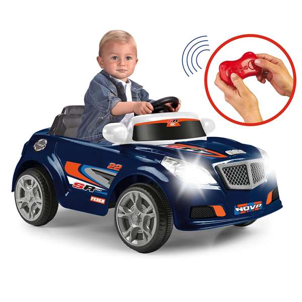 Feber Twinkle Car - Voiture enfant à tirer, couleur bleu foncé, jouet pour enfant dès 18 mois, boîte et instructions en espagnol