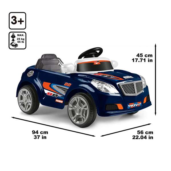 Feber Twinkle Car - Voiture enfant à tirer, couleur bleu foncé, jouet pour enfant dès 18 mois, boîte et instructions en espagnol