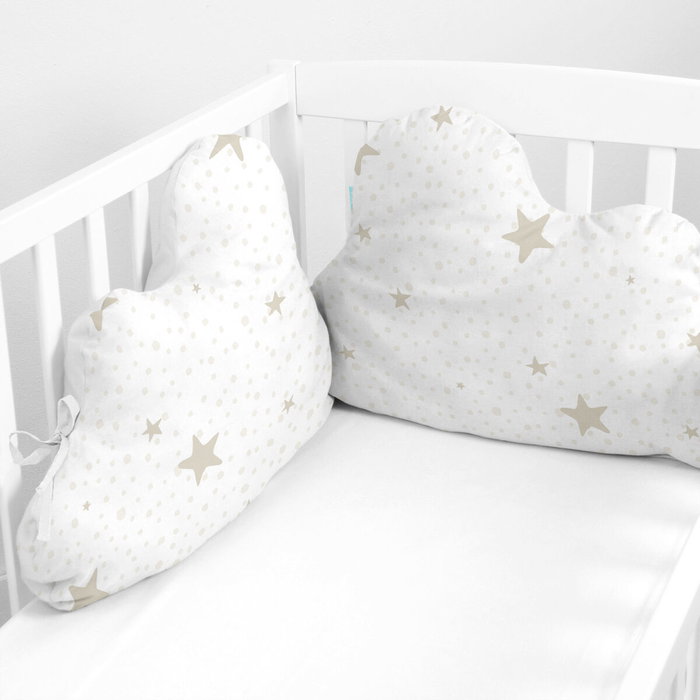 Protection du berceau HappyFriday Basic Kids Little star Beige 60 x 40 cm