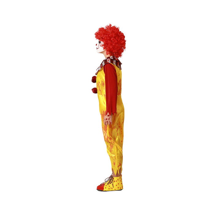 BigBuy Carnival Déguisement Clown Enfant Jaune avec Détails Sanglants 10-12 Ans