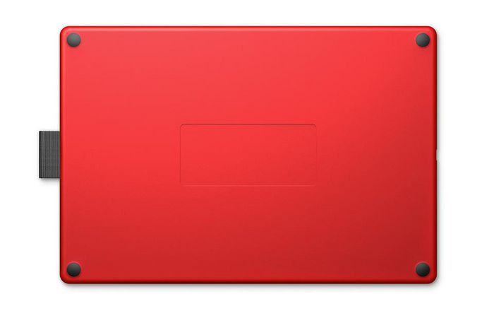 Wacom One by Wacom Tablet à stylet graphique (216 x 135 mm, 2540 lpi, 2048 niveaux de pression, Noir/Rouge) pour dessin et création numérique