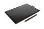 Wacom One by Wacom Tablet à stylet graphique (216 x 135 mm, 2540 lpi, 2048 niveaux de pression, Noir/Rouge) pour dessin et création numérique