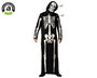 Déguisement Adulte Homme Squelette Noir avec Capuche Taille XL - Costume Halloween, Théâtre, Carnaval en Polyester